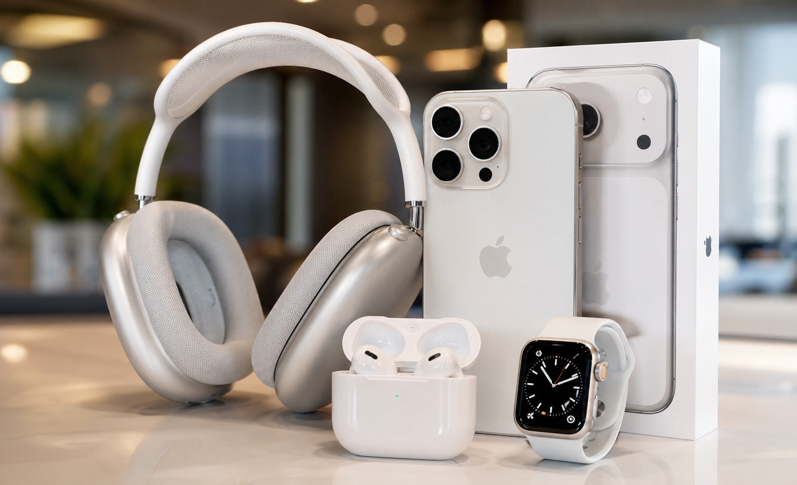 Looking Like a real image with HDA Quality beautiful realistic and Attractive descent image "From iPhone 17 Pro to AirPods Max: Popular Apple Prizes in Online Competitions" From iPhone 17 Pro to AirPods Max: Popular Apple Prizes in Online Competitions